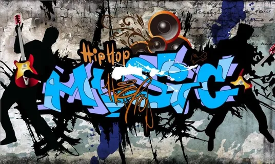 欧美风街头MUSIC涂鸦酒吧背图片