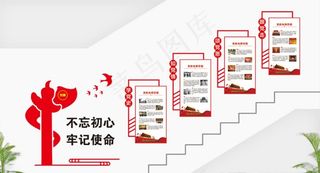 不忘初心 文化墙 楼道文化图片