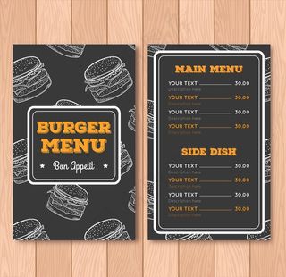 汉堡底纹菜单图片