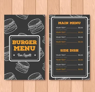 汉堡底纹菜单图片