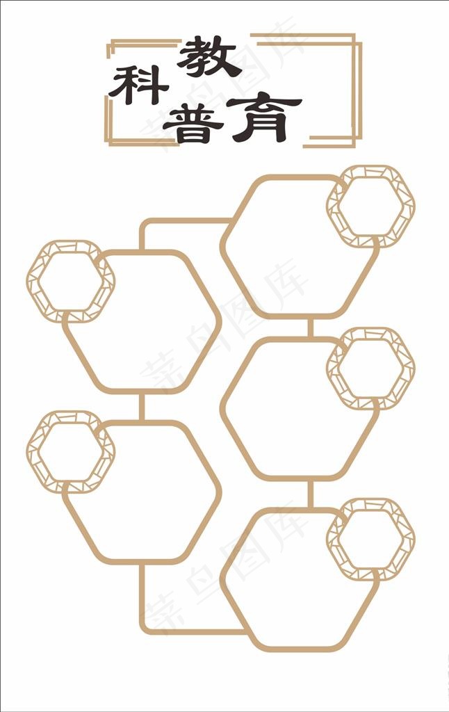 中式照片墙图片cdr矢量模版下载