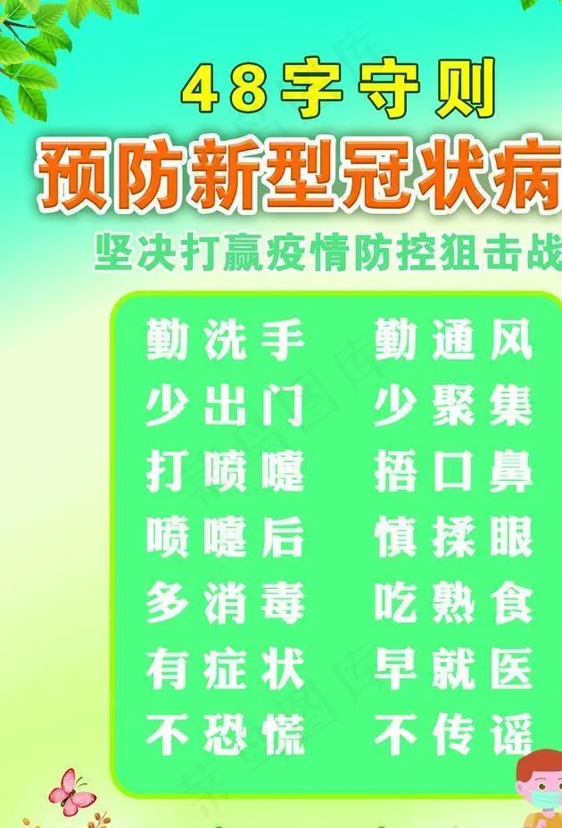 预防新冠图片psd模版下载