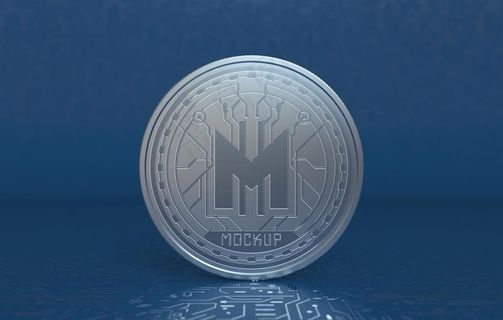 钱币logo展示样机图片