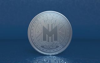 钱币logo展示样机图片