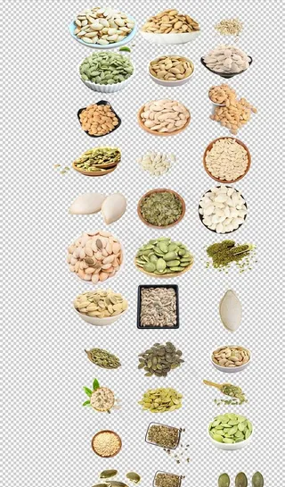 南瓜籽休闲小零食炒熟的南瓜籽美图片