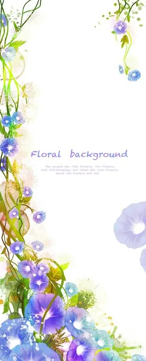 牵牛花装饰背景源文件图片