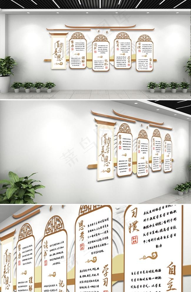 校园文化墙图片ai矢量模版下载