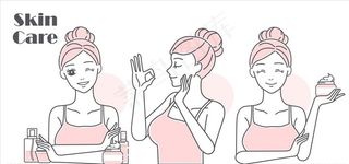 女孩护肤品图片