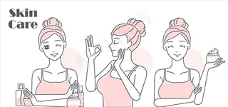 女孩护肤品图片