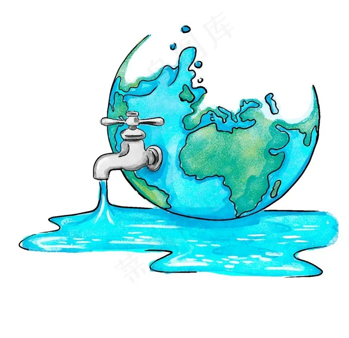 手绘保护地球图片ai矢量模版下载