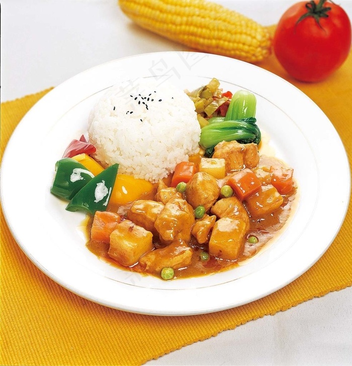 咖哩鸡饭图片