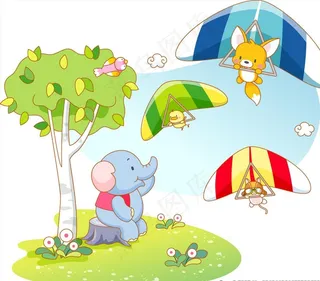 卡通动物系列 矢量图图片