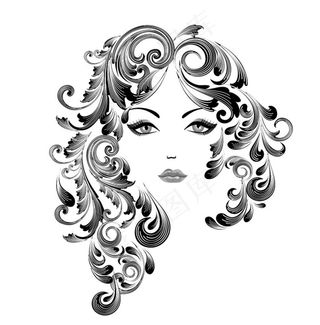 时尚女人花纹图片