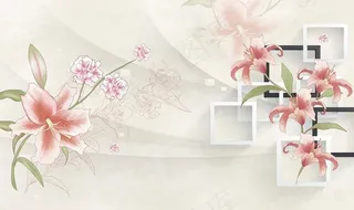 手绘时尚素雅水仙花图片