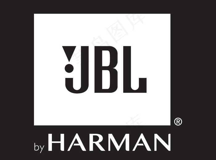 jbl标志黑底白字图片