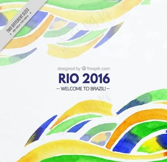 水彩波浪奥林匹克运动会背图片