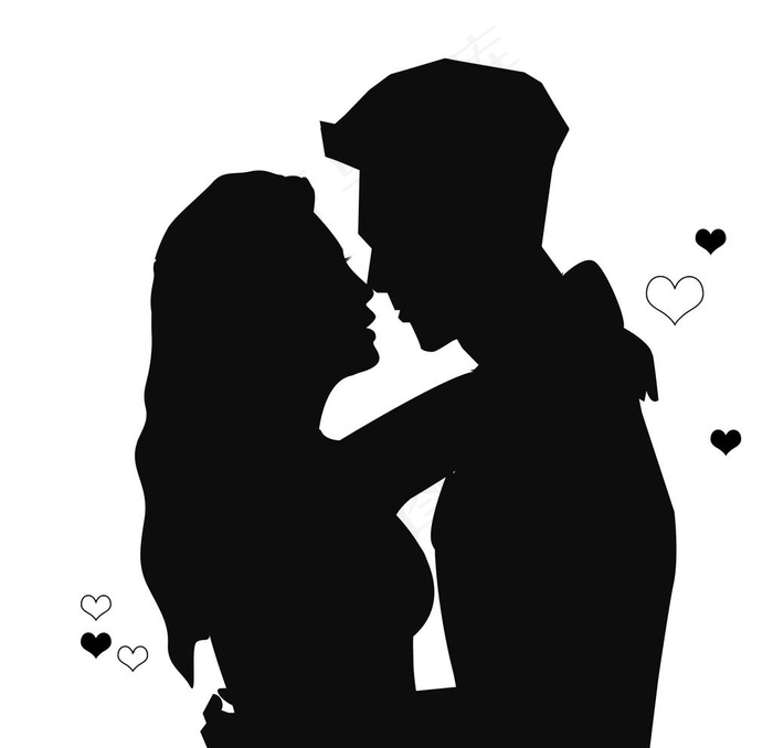 情人节剪影图片