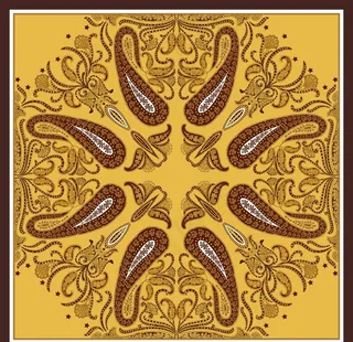 腰果花 火腿纹方巾图片