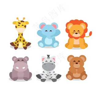 矢量卡通手绘动物图片