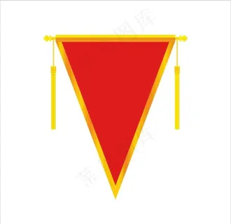 三角锦旗矢量图片