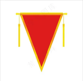 三角锦旗矢量图片