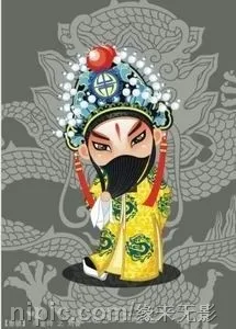 国粹京剧卡通人29款图片ai矢量模版下载