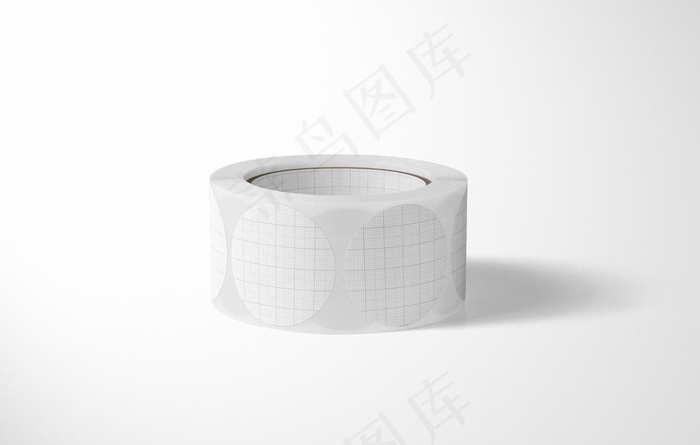 圆卷贴纸样机集图片