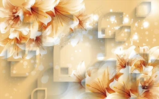 梦幻花卉背景墙图片 梦幻花卉背景墙图片