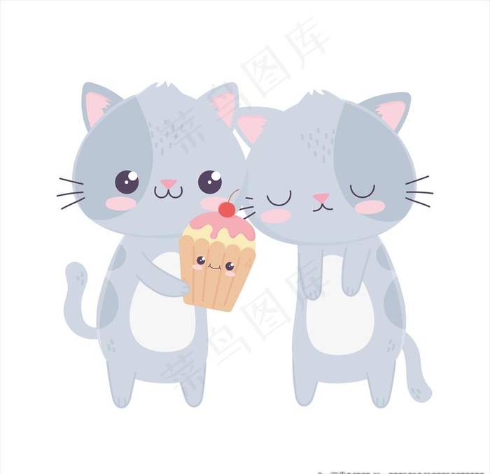 手绘卡通猫图片