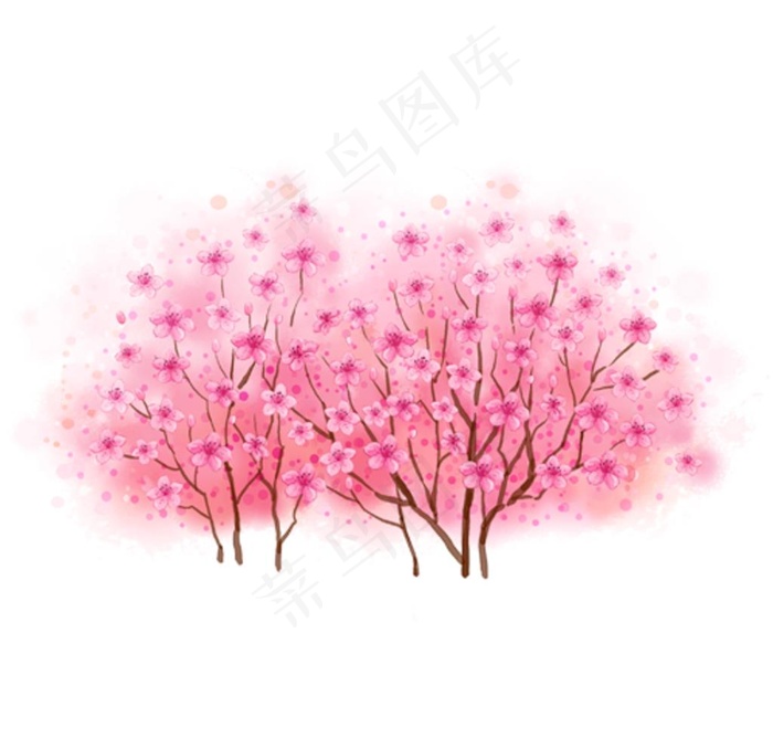 桃花图片psd模版下载