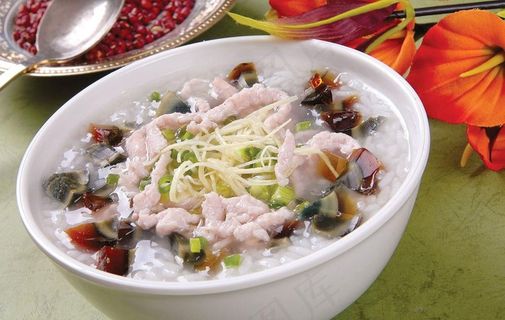 皮蛋瘦肉粥图片