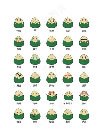 粽子表情菜鸟图库片