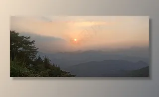 九华山落日余晖图片