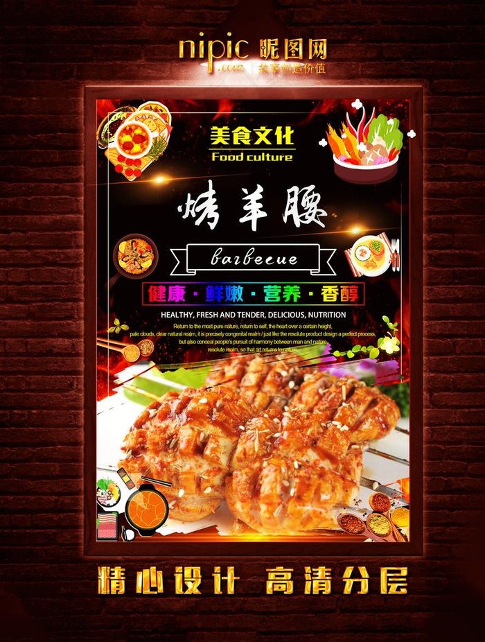 烤羊腰图片(3804X4834(DPI:300))psd模版下载