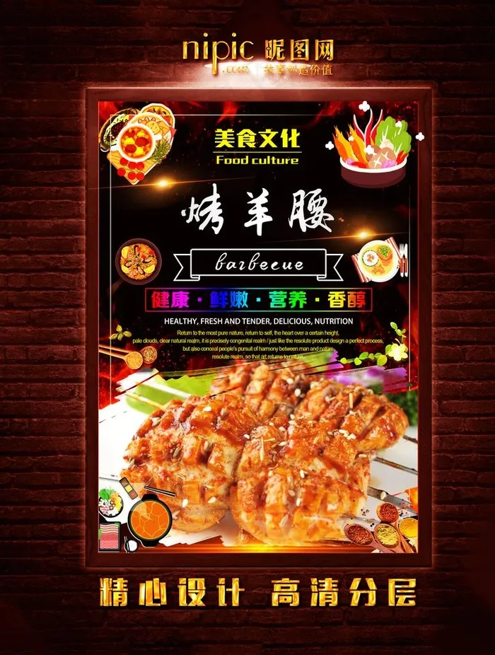 烤羊腰图片(3804X4834(DPI:300))psd模版下载