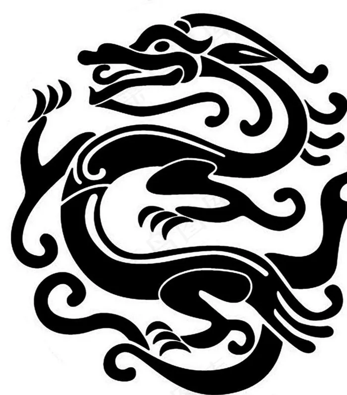 龙纹图腾图片cdr矢量模版下载