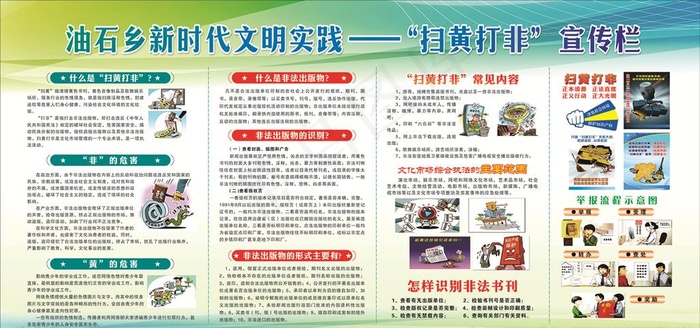 扫黄打非展板图片
