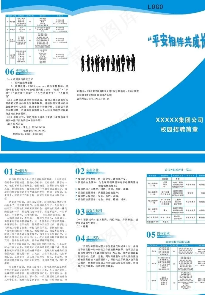 招聘简章三折页图片cdr矢量模版下载
