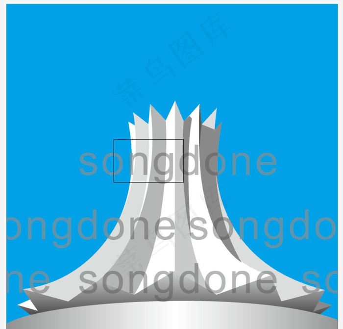 南宁会展中心矢量建筑图片ai矢量模版下载