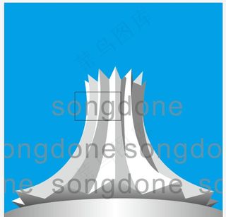 南宁会展中心矢量建筑图片