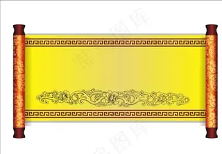 卷轴 画轴 古典图片