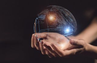 手捧科技球图片