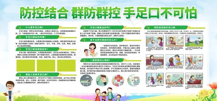 预防手足口病图片(6000X3000(DPI:150))psd模版下载