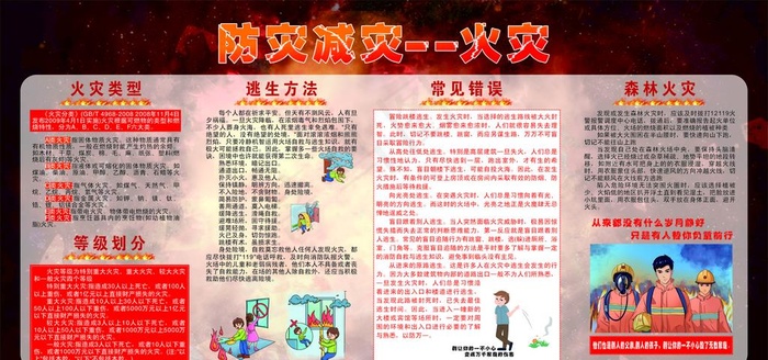 防灾减灾图片(210X297)cdr矢量模版下载