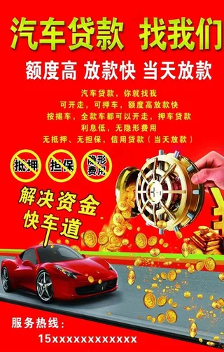 车贷海报-宣传单图片