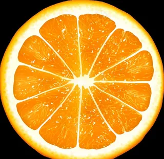 新鲜水果橘子切片图片