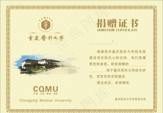 捐赠证书图片
