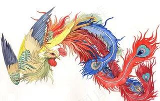 凤凰  吉祥   工笔画  吉图片