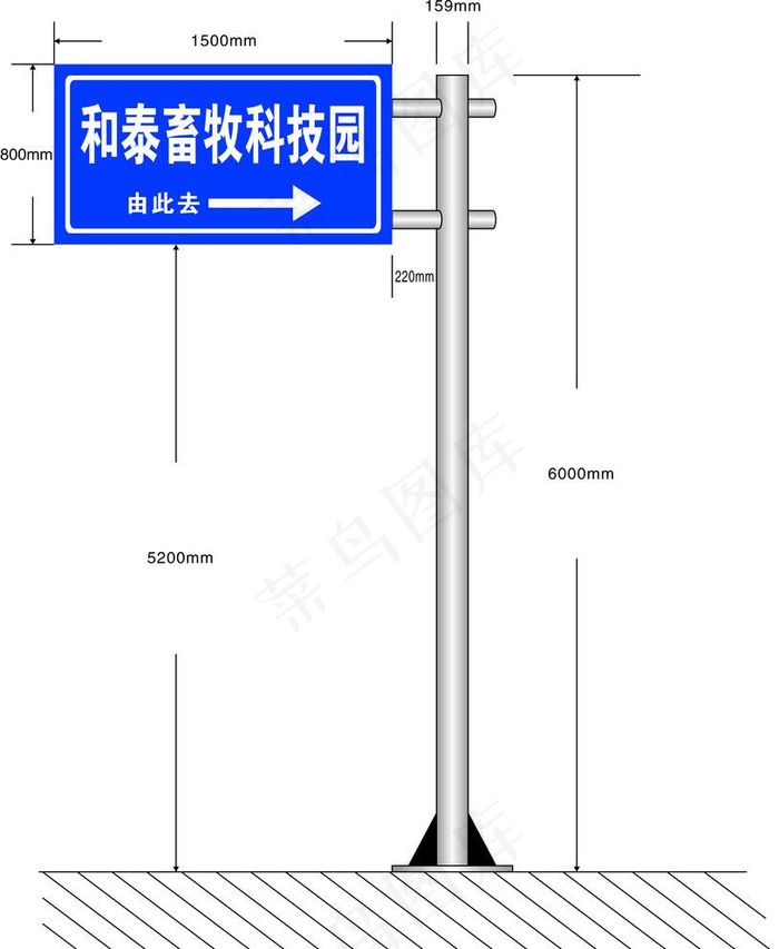 道路指示牌图片cdr矢量模版下载