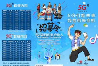 联通5G三折页图片